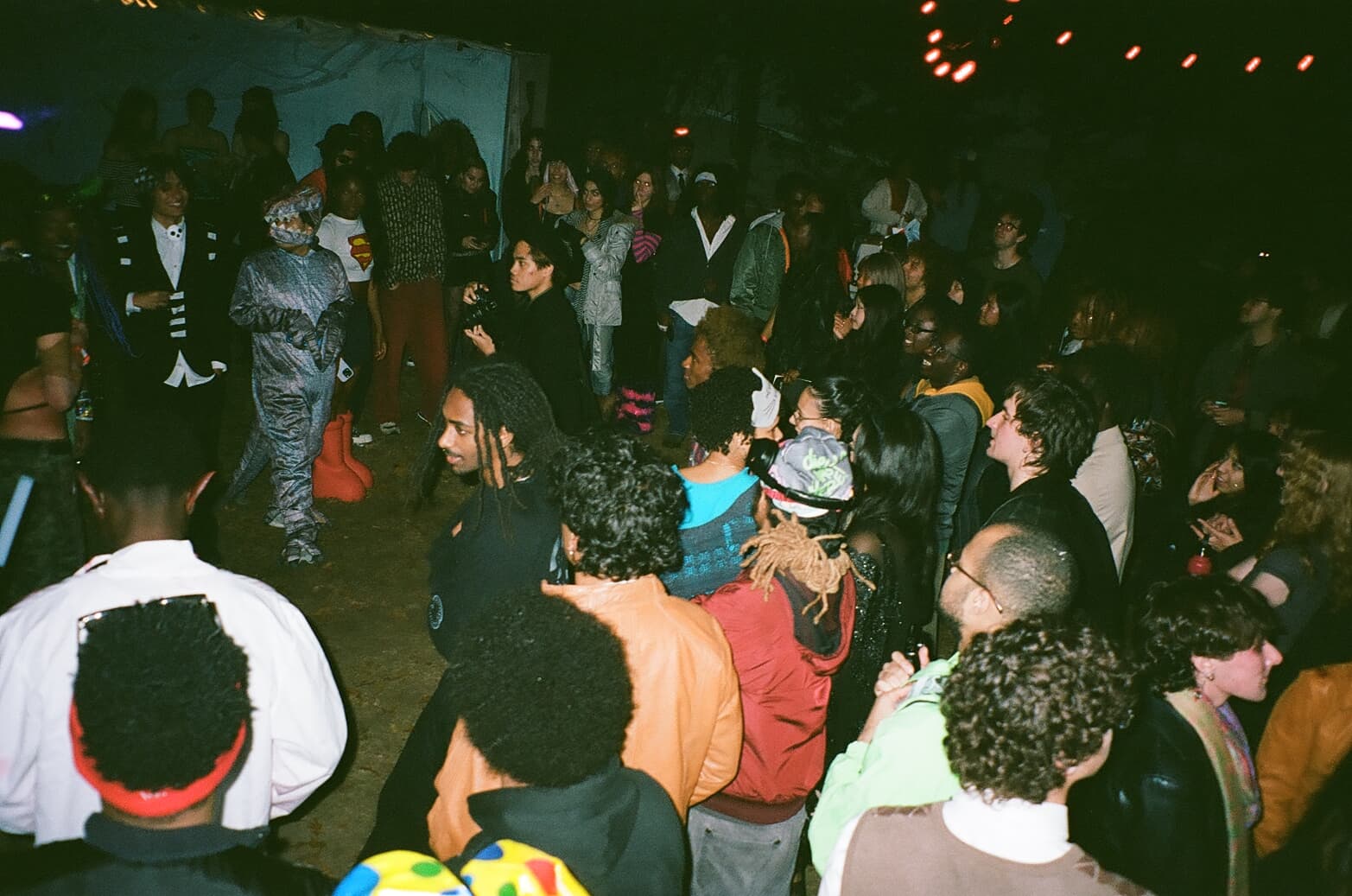 A crowd gathered in costume at Pyrexia.